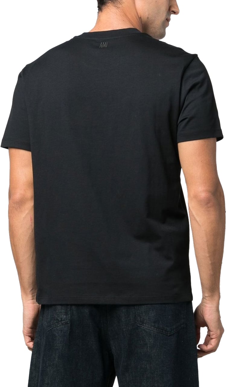 AMI Paris t shirt a logo ami de coeur Zwart