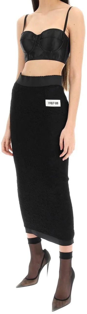 Dolce & Gabbana Lace Pencil Skirt Zwart