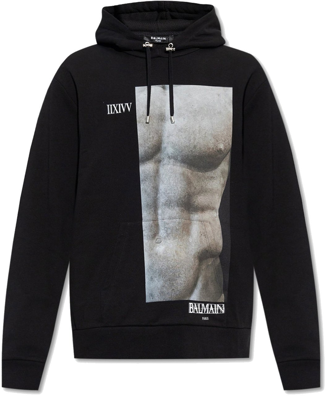 Balmain Balmain Cotton Hoodie Sweatshirt Zwart