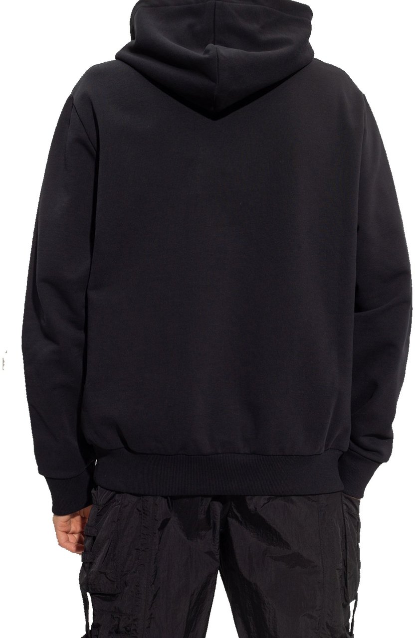 Balmain Balmain Logo Hooded Sweatshirt Zwart