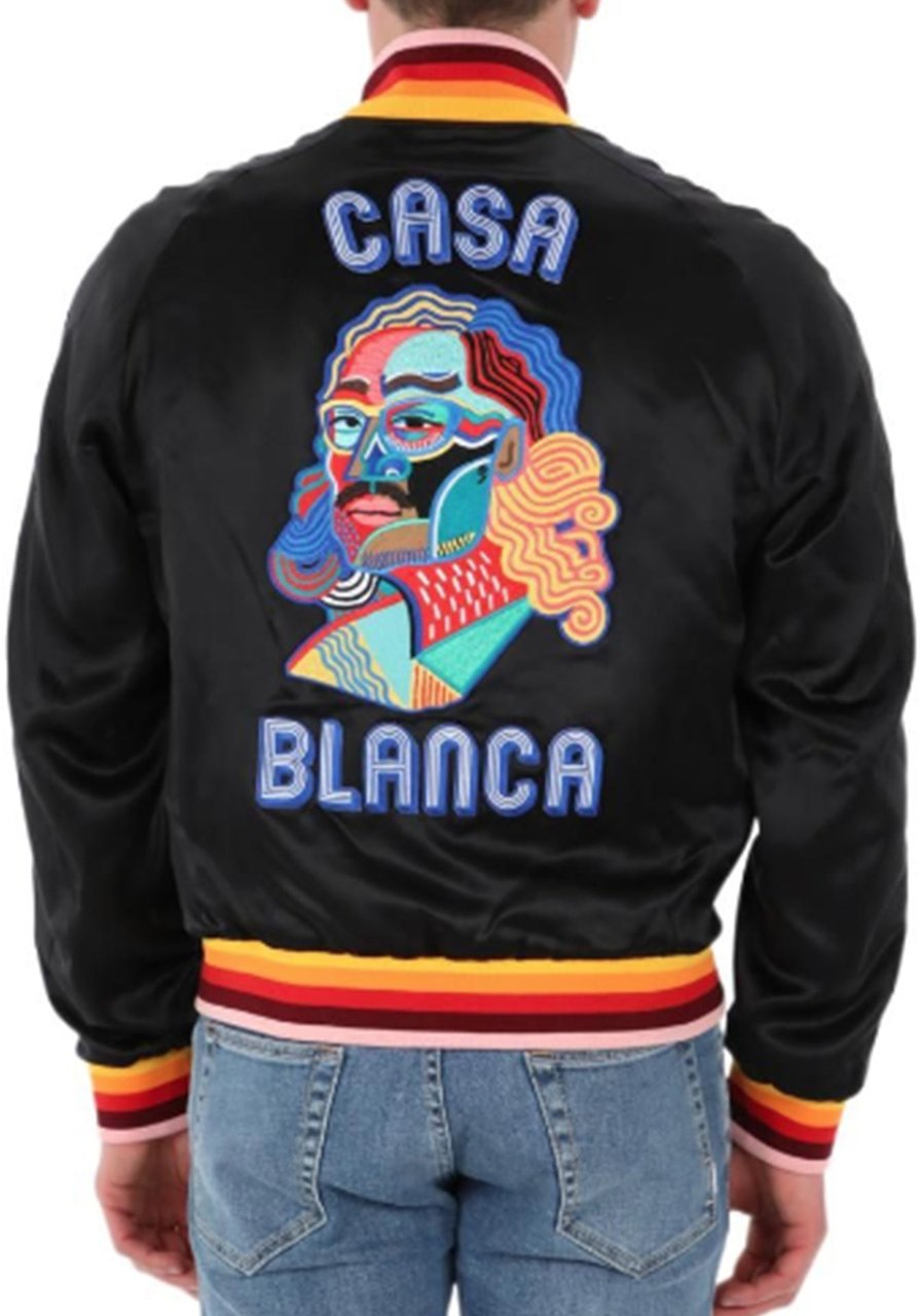 Casablanca Casablanca Silk Logo Bomber Zwart