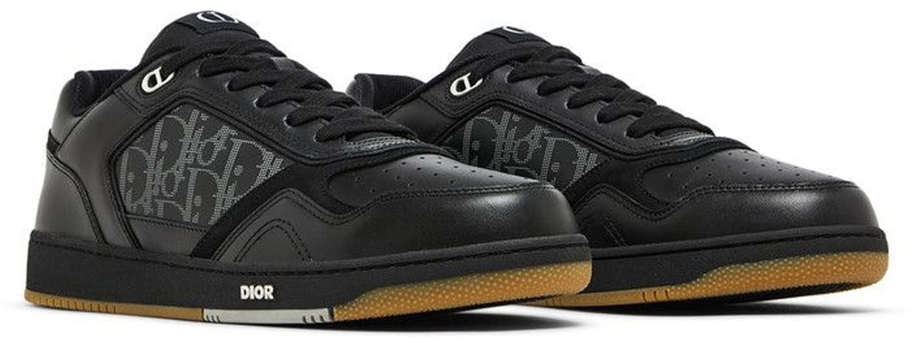 Dior Dior Oblique Leather Sneakers Zwart
