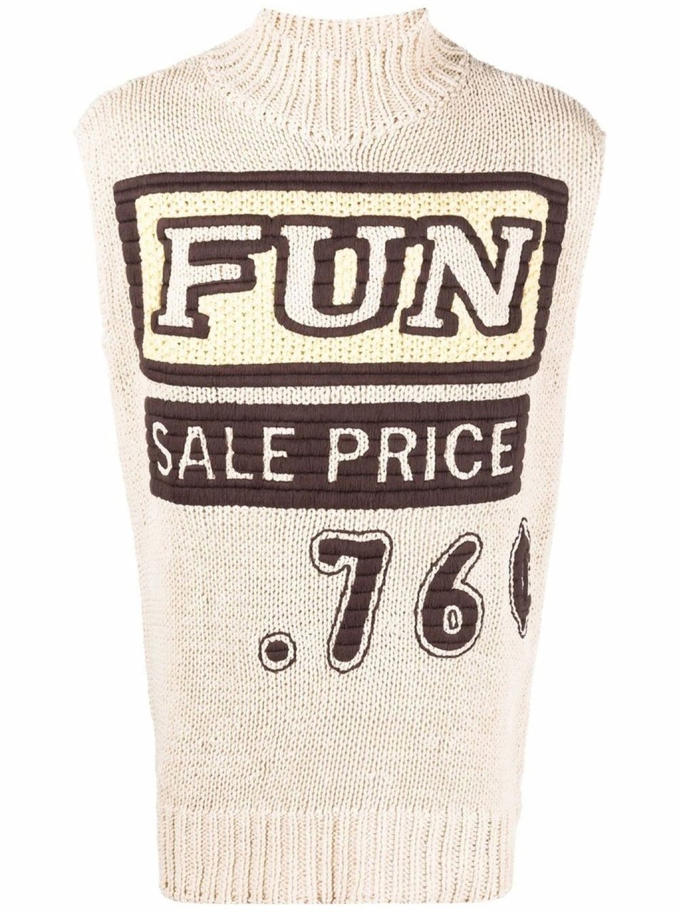 Jil Sander Jil Sander Slogan Print Vest Pullover Beige
