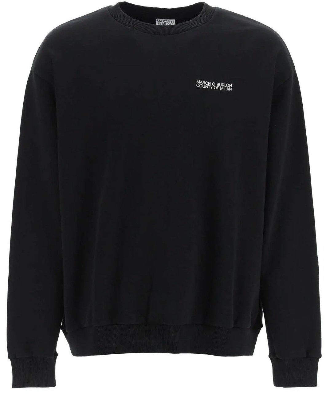 Marcelo Burlon Marcelo Burlon Black cotton oversize sweatshirt Zwart