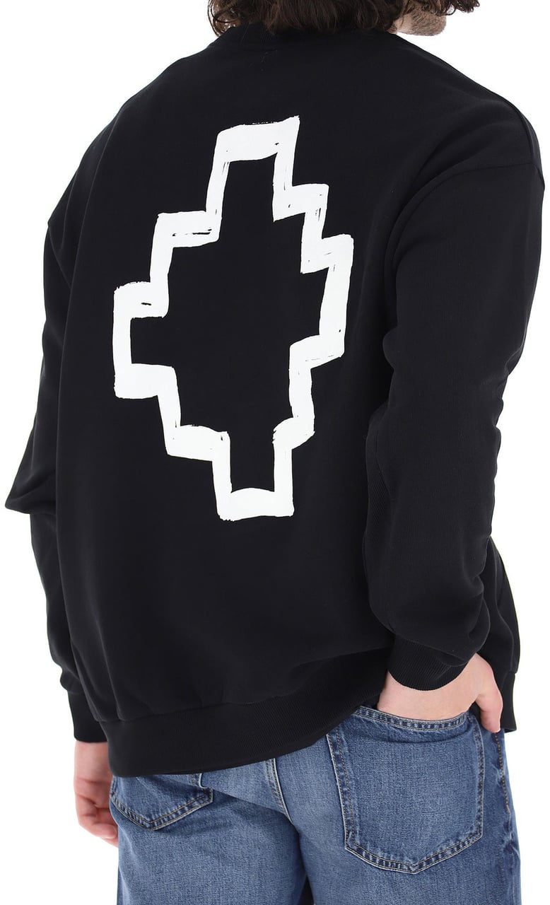 Marcelo Burlon Marcelo Burlon Black cotton oversize sweatshirt Zwart