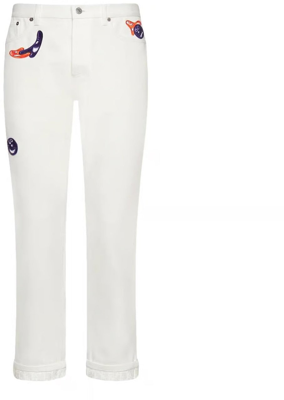 Dior Dior KennyScharf Patches Jeans Wit
