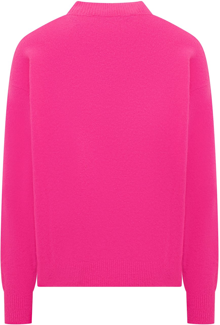 Palm Angels Palm Angels Fluo fuchsia stretch wool sweater Roze