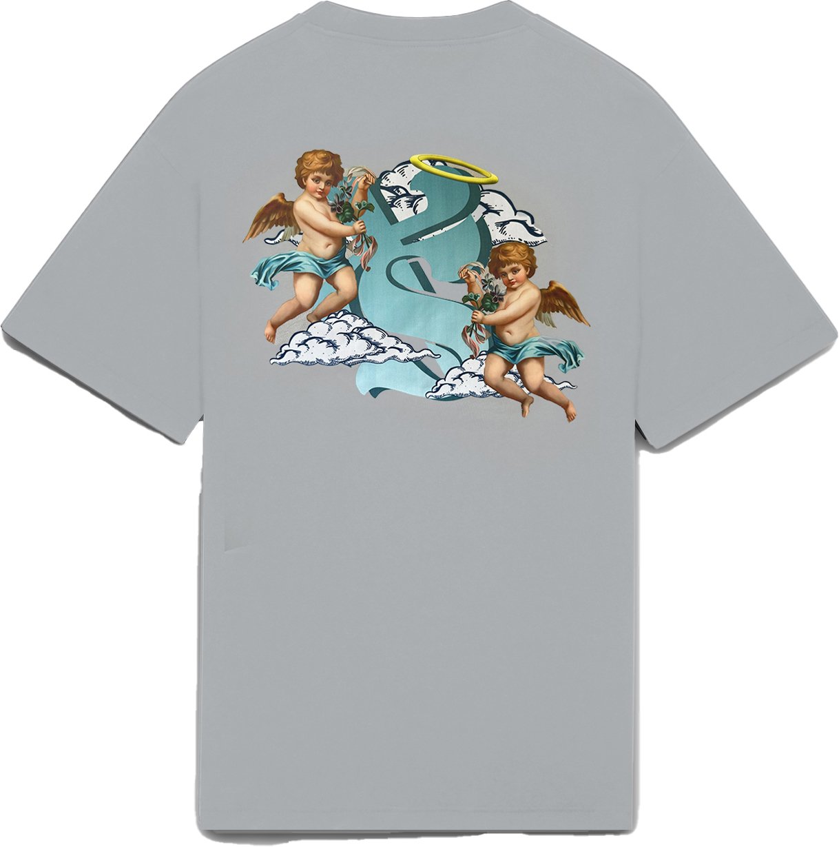 XPLCT Studios Angel tee Grijs Grijs