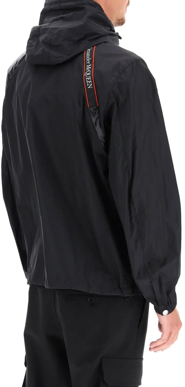Alexander McQueen Heren Logo Harness Windbreaker Zwart