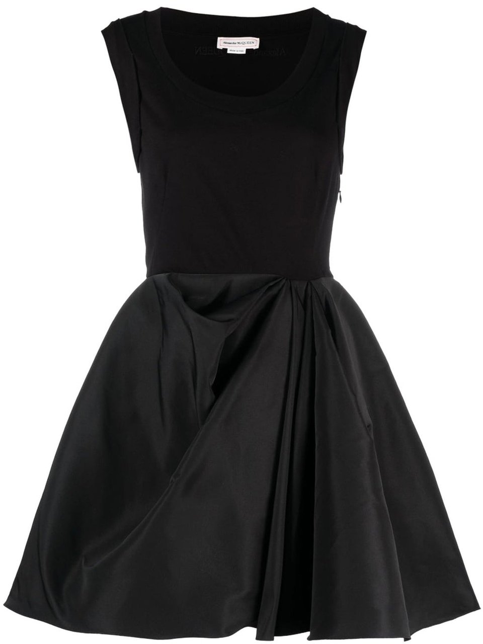 Alexander McQueen Alexander McQueen Gathered Mini Dress Zwart
