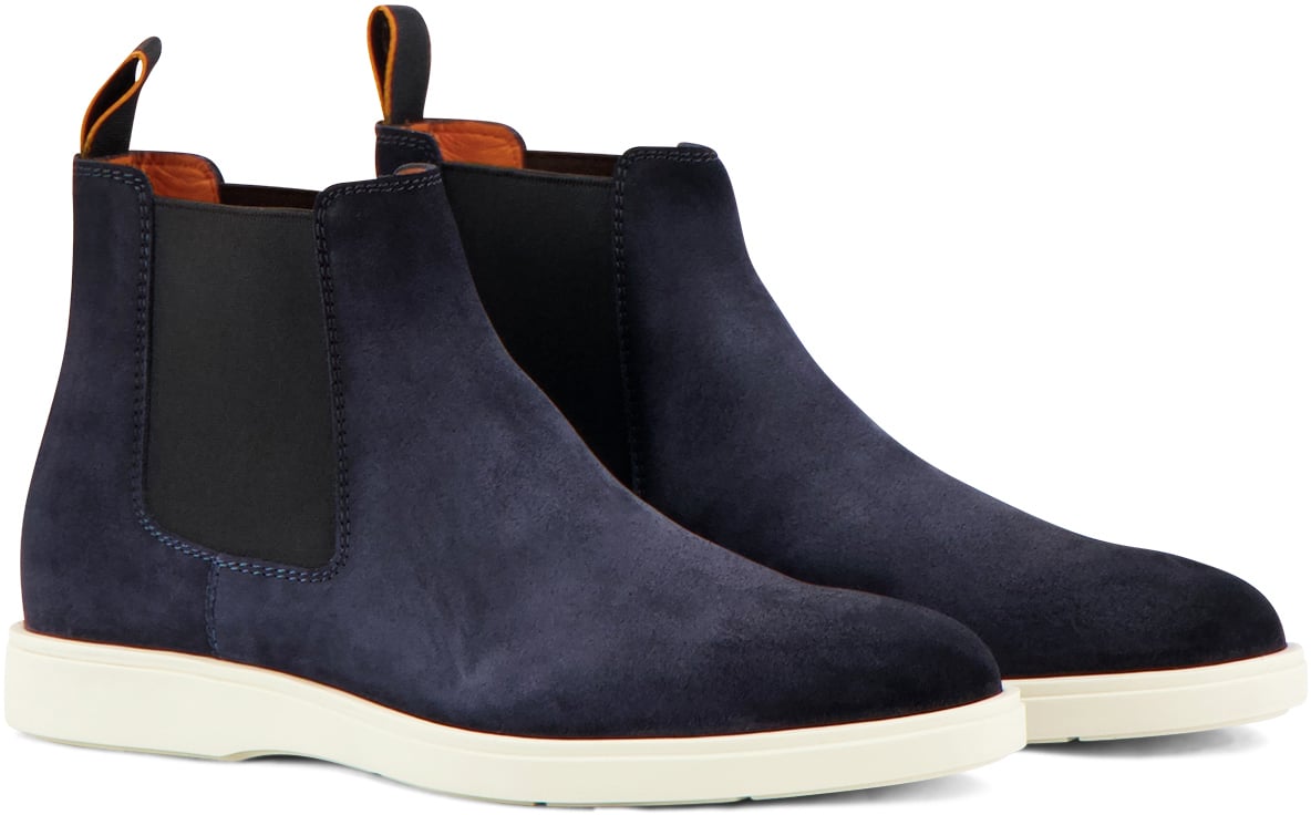 Santoni Instapschoen Blauw Blauw