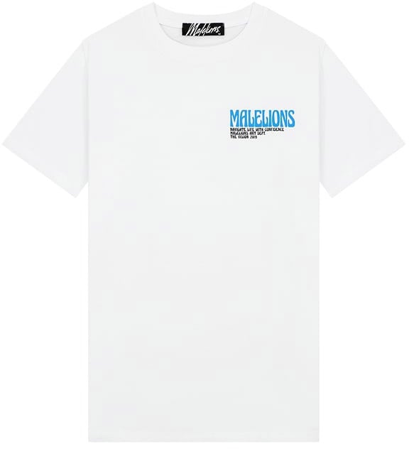 Malelions Boxer 2 T-Shirt - White/Blue Wit