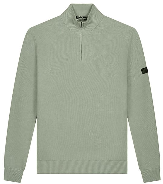 Malelions Malelions Men Knit Quarter Zip Groen