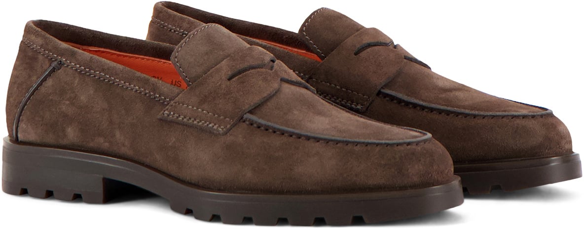 Santoni Instapschoen Bruin Bruin