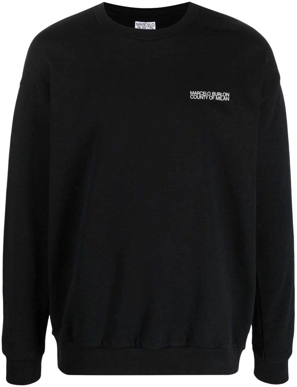 Marcelo Burlon Marcelo Burlon Black cotton oversize sweatshirt Zwart