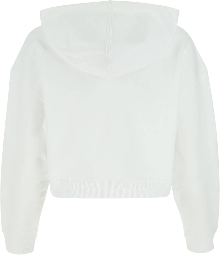Stella McCartney Felpa bianca in cotone Wit