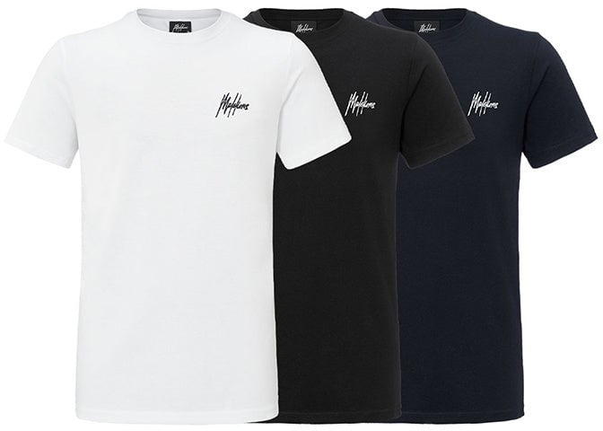 Malelions Malelions Small Signature T-Shirt 3-Pack Zwart