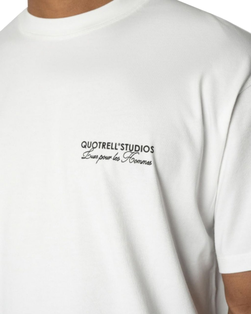 Quotrell Studios Tee | White/black Wit