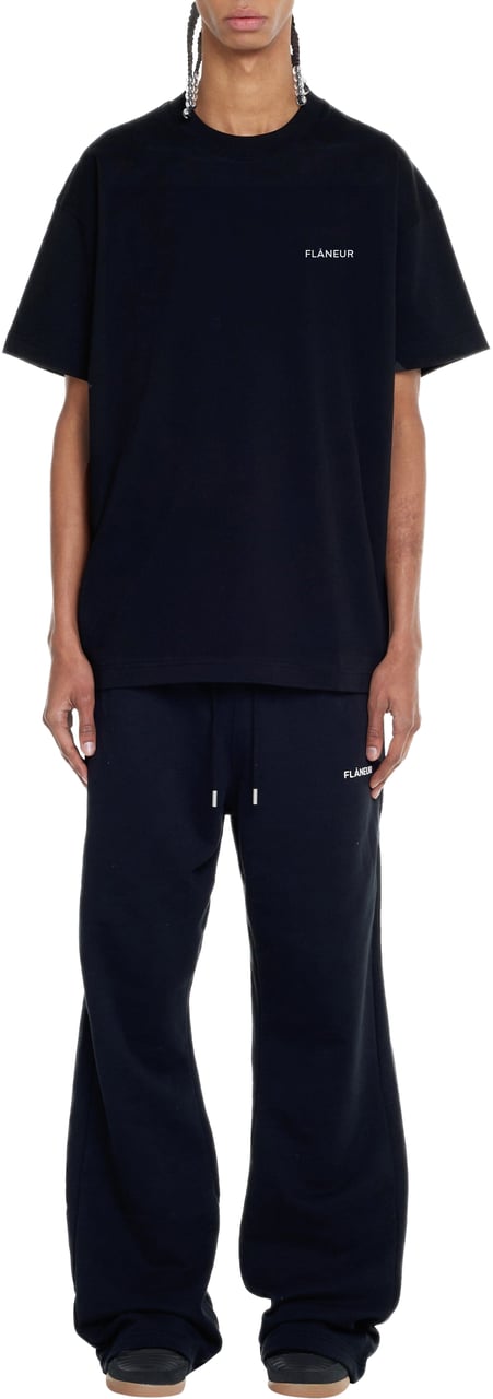 FLÂNEUR Logo T-Shirt | Black Zwart