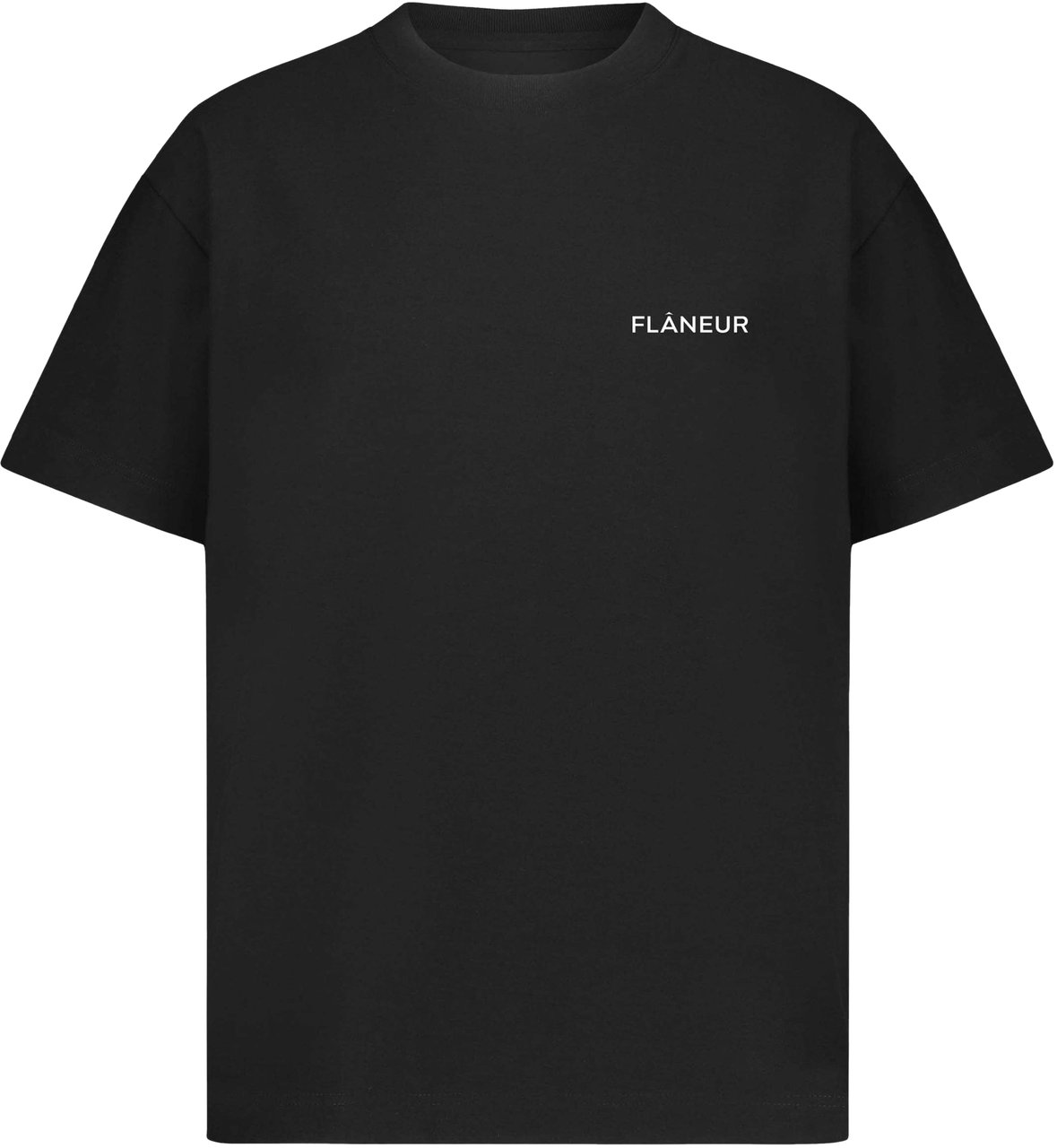 FLÂNEUR Logo T-Shirt | Black Zwart