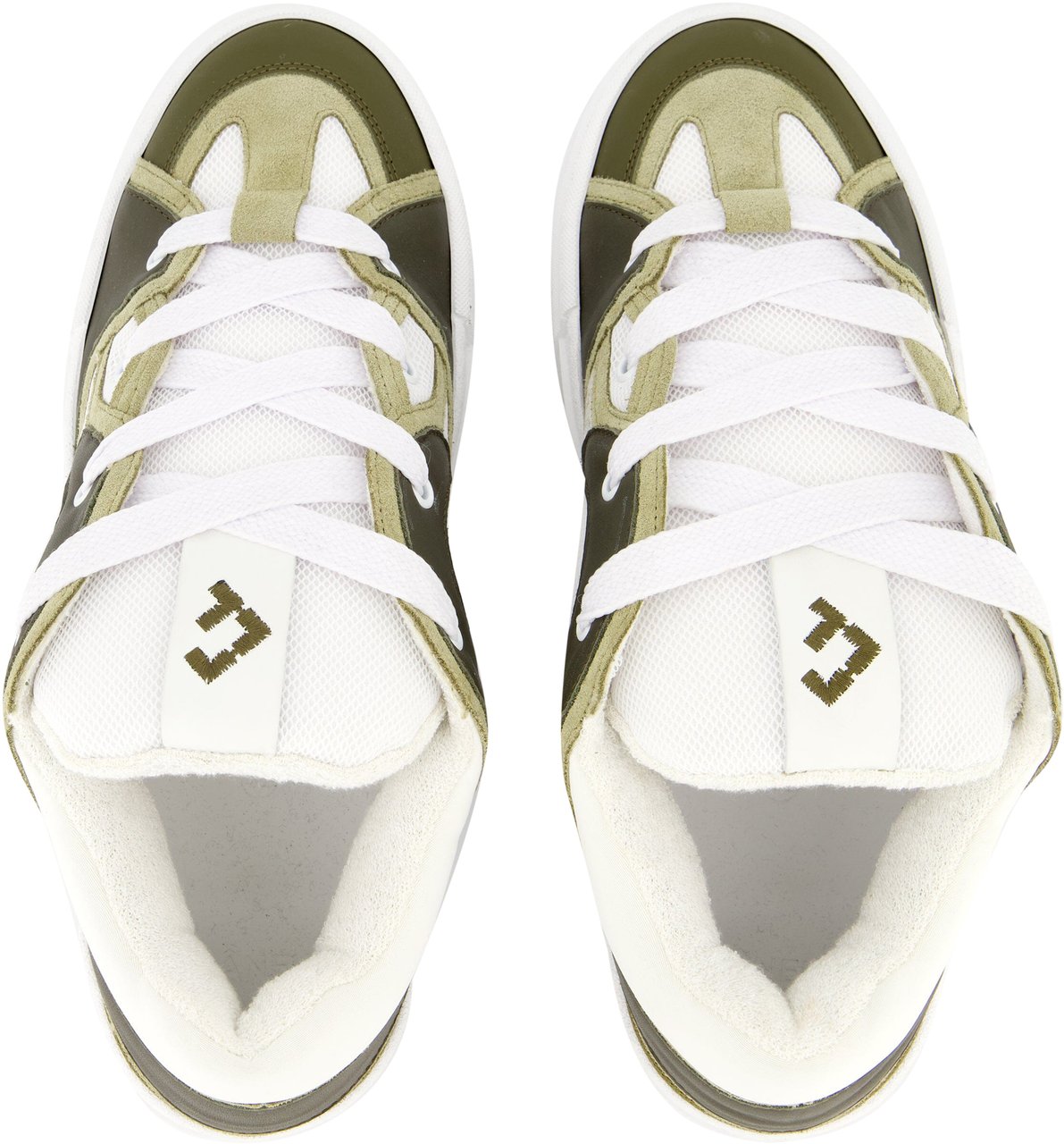 FLÂNEUR Avenue Sneaker | White/Green Groen