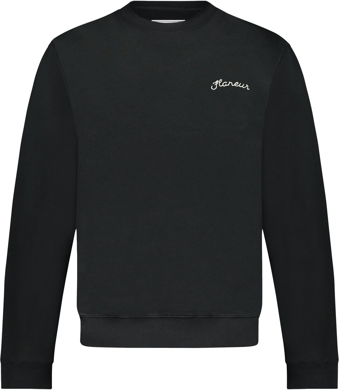FLÂNEUR Signature Sweater | Black Zwart