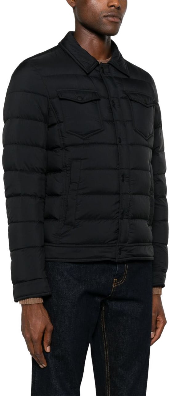 Herno Quilted down jacket 'La Denim' Zwart