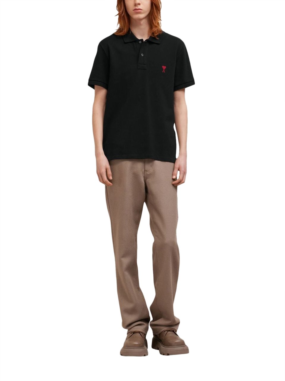 AMI Paris polo ami de coeur 2 Zwart