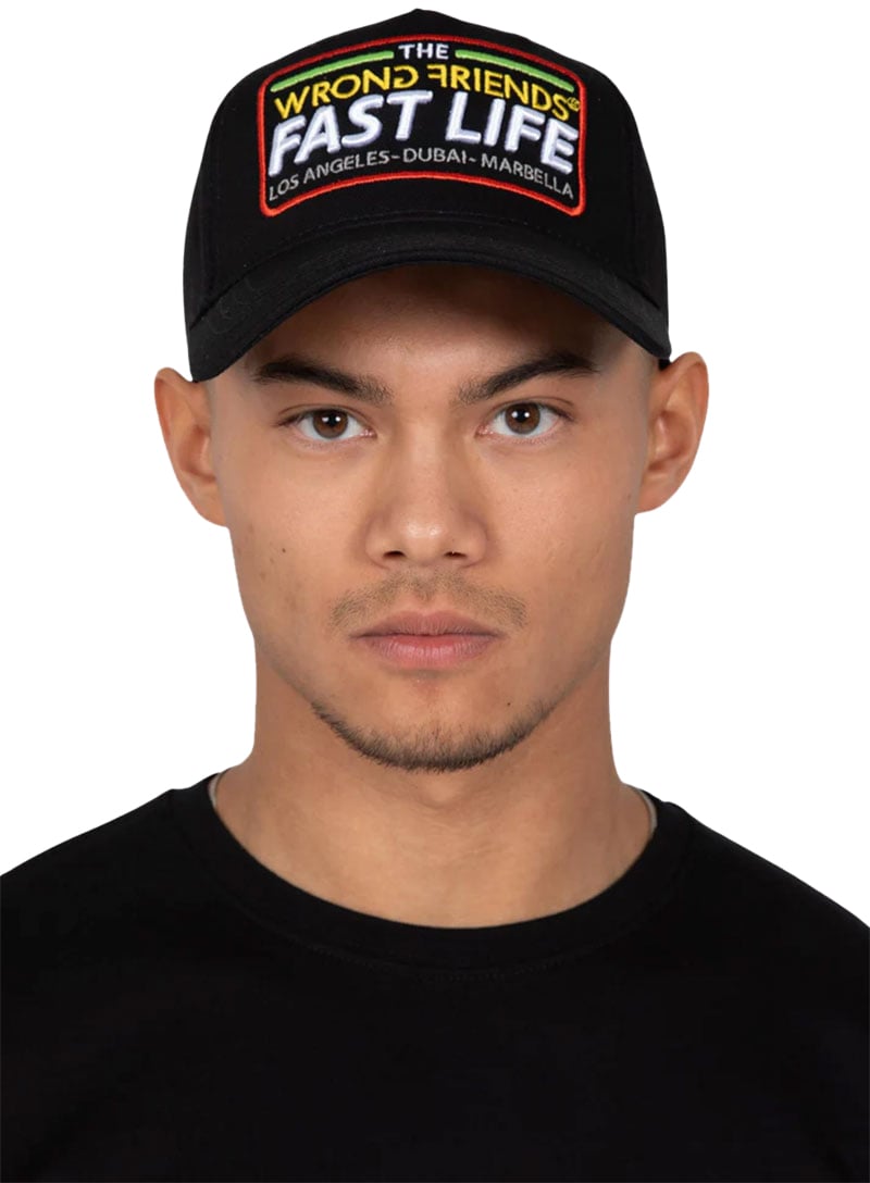 Wrong Friends FAST LIFE CAP - BLACK Zwart