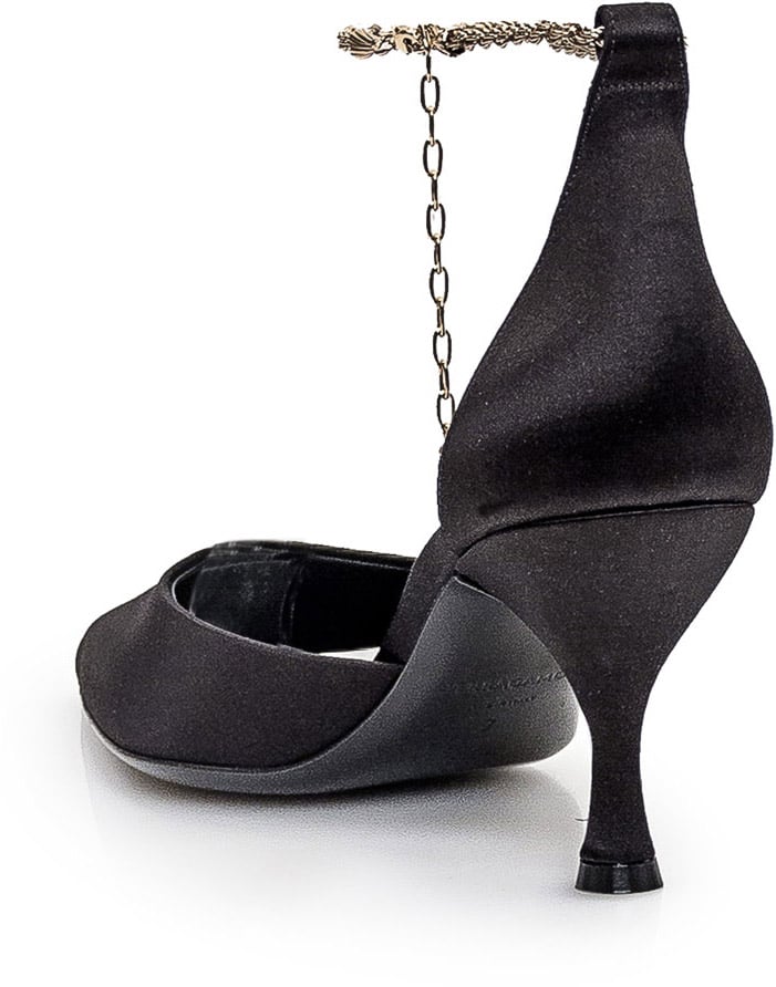 Ferragamo Décolleté con Catena Zwart