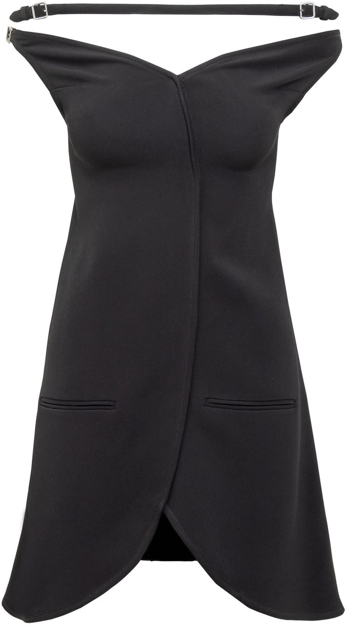 COURREGES Mini Abito Ellipse Zwart