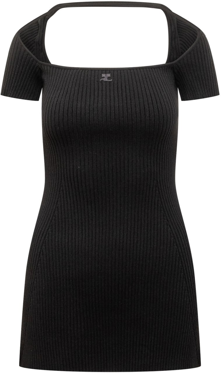 COURREGES Abito Mini Hyperbole Zwart