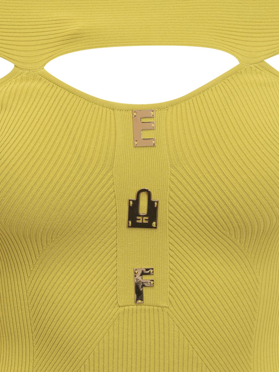 Elisabetta Franchi Abito con Accessori Lettering Groen