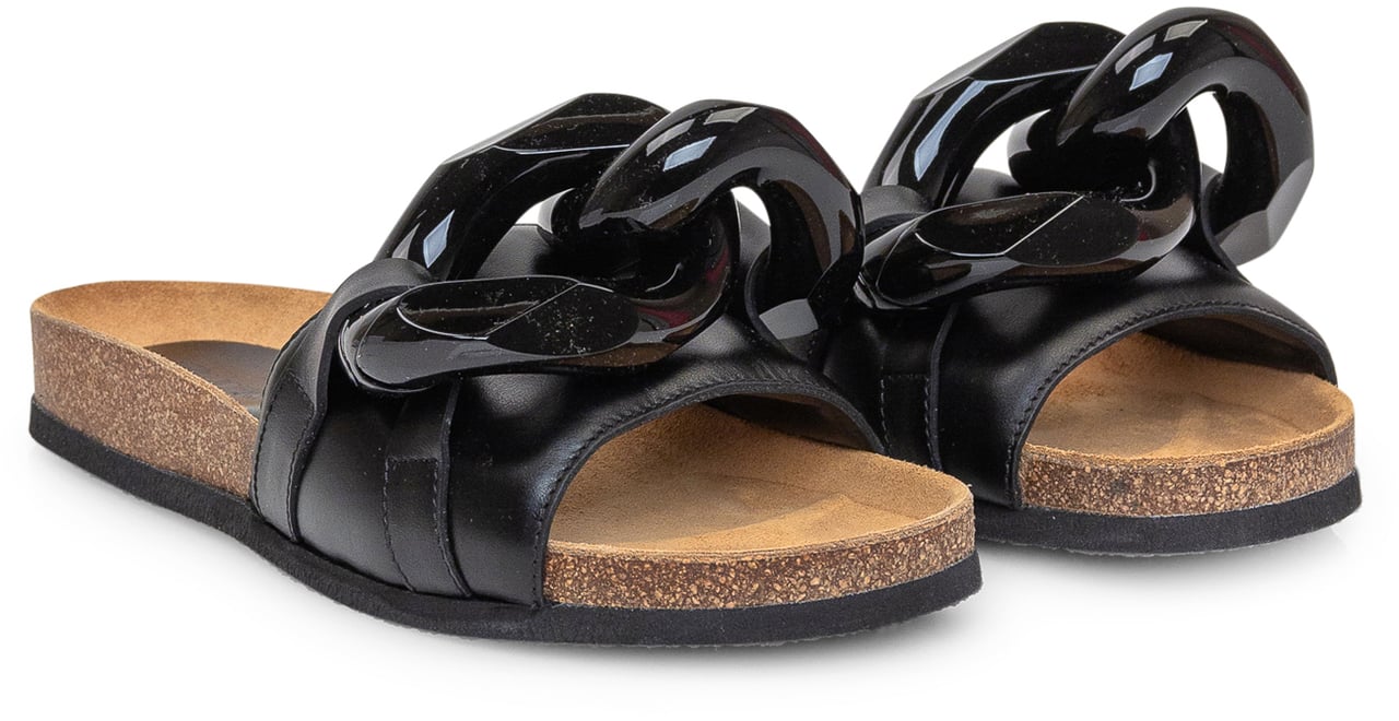 J.W. Anderson Sandalo Slide Chain Zwart