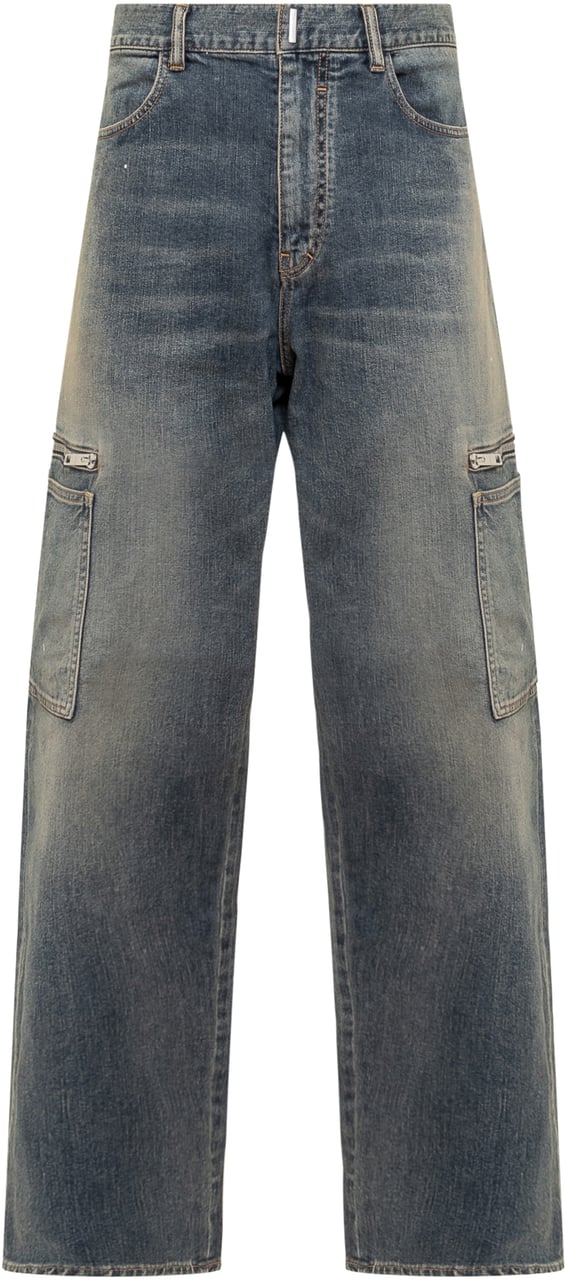 Givenchy Jeans in Denim Cargo Givenchy 4G Zwart