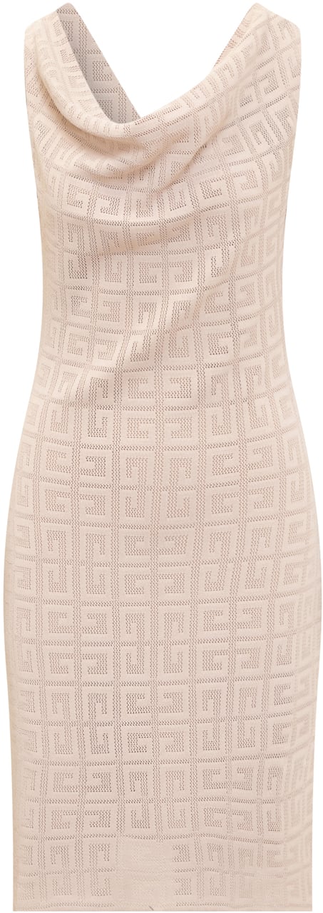 Givenchy Abito Drappeggiato 4G in Jacquard Roze