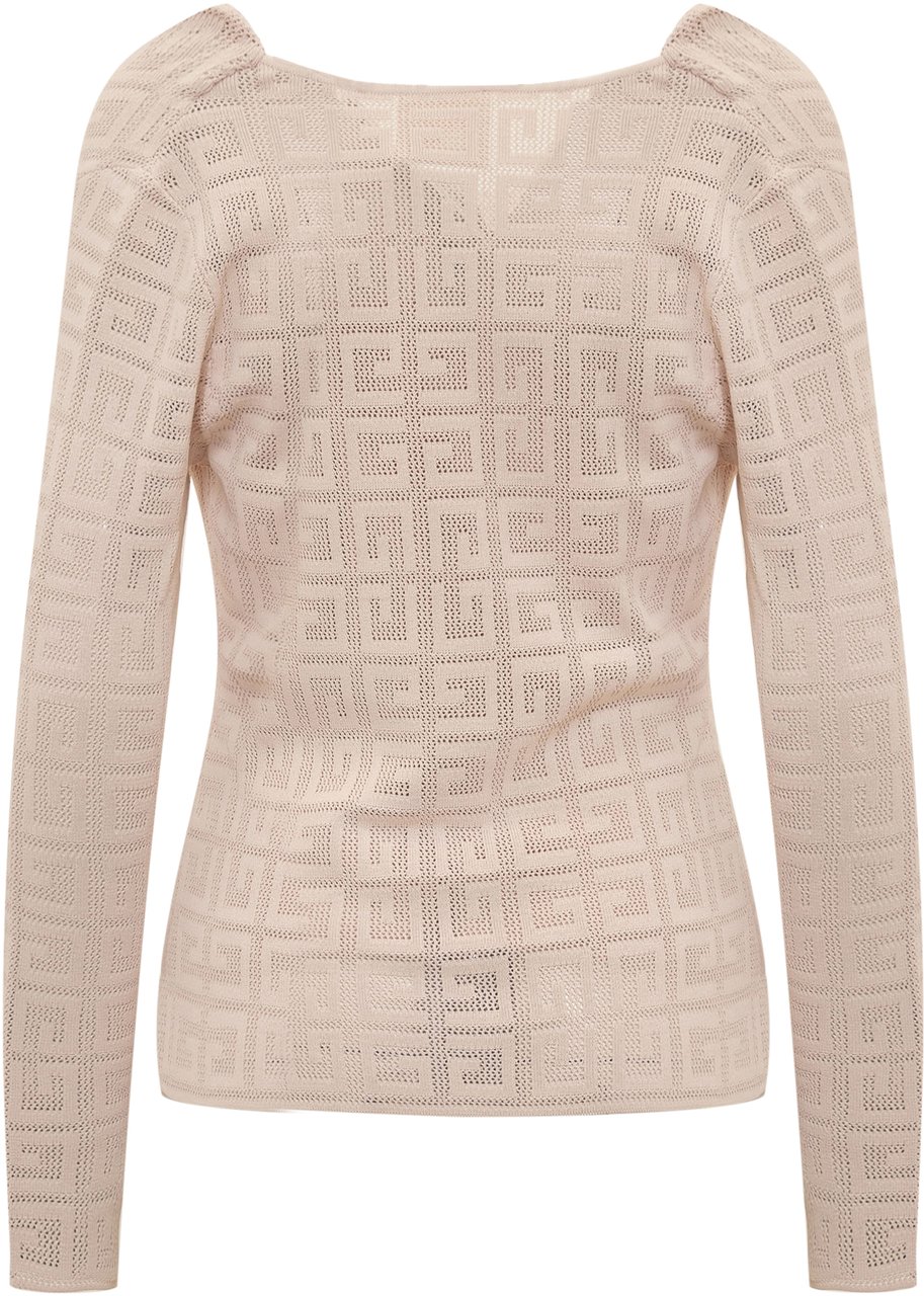 Givenchy Pullover Drappeggiato 4G in Jacquard Roze