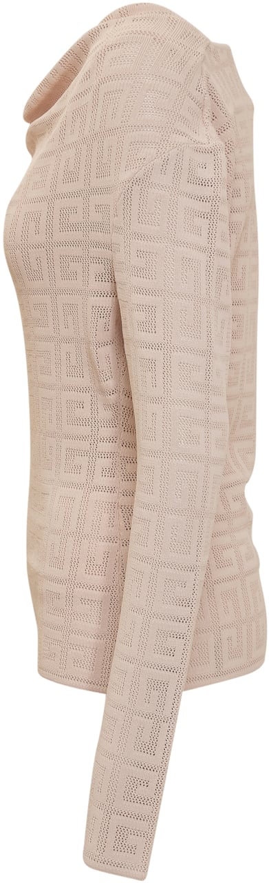 Givenchy Pullover Drappeggiato 4G in Jacquard Roze