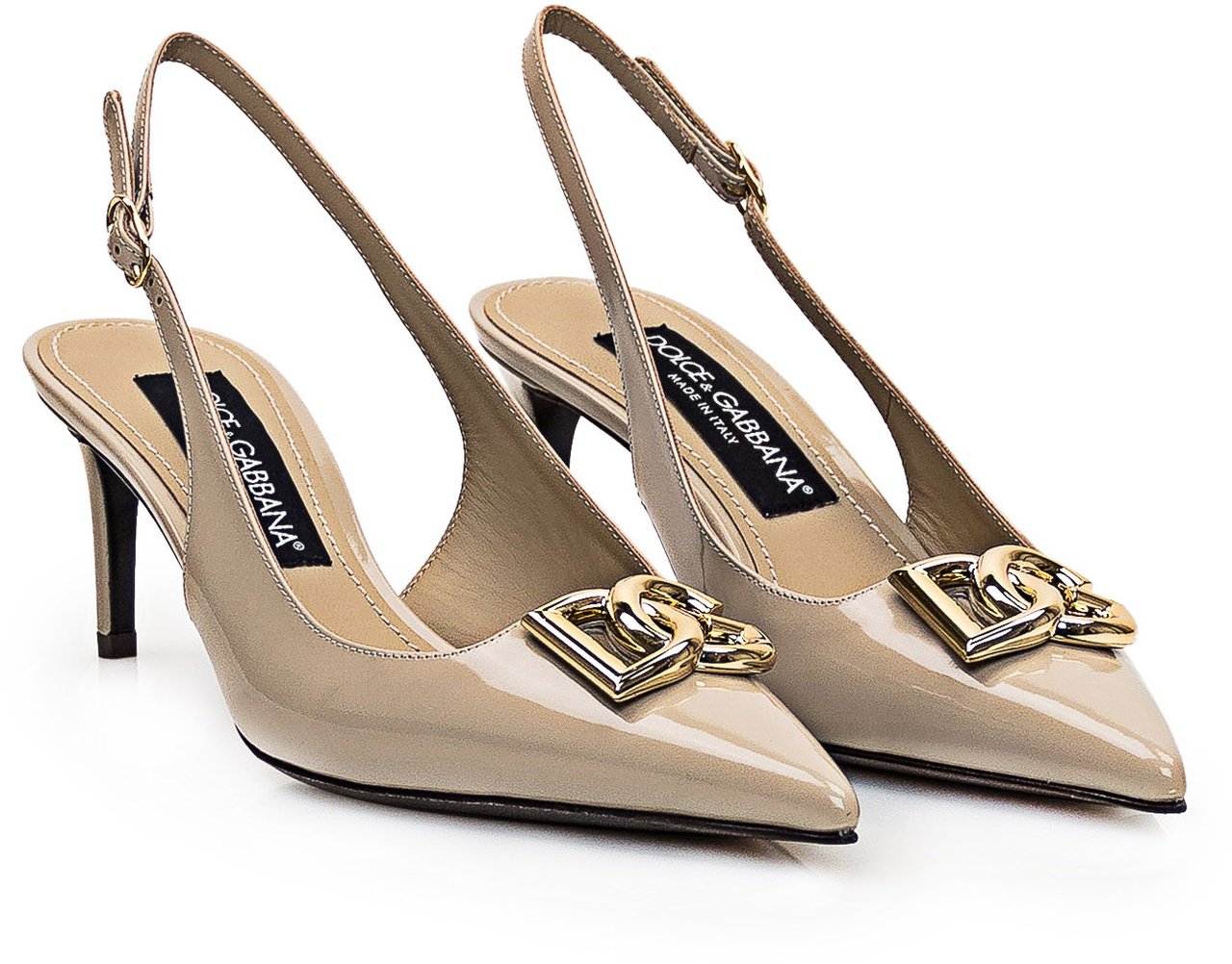 Dolce & Gabbana Slingbacks in Pelle Beige