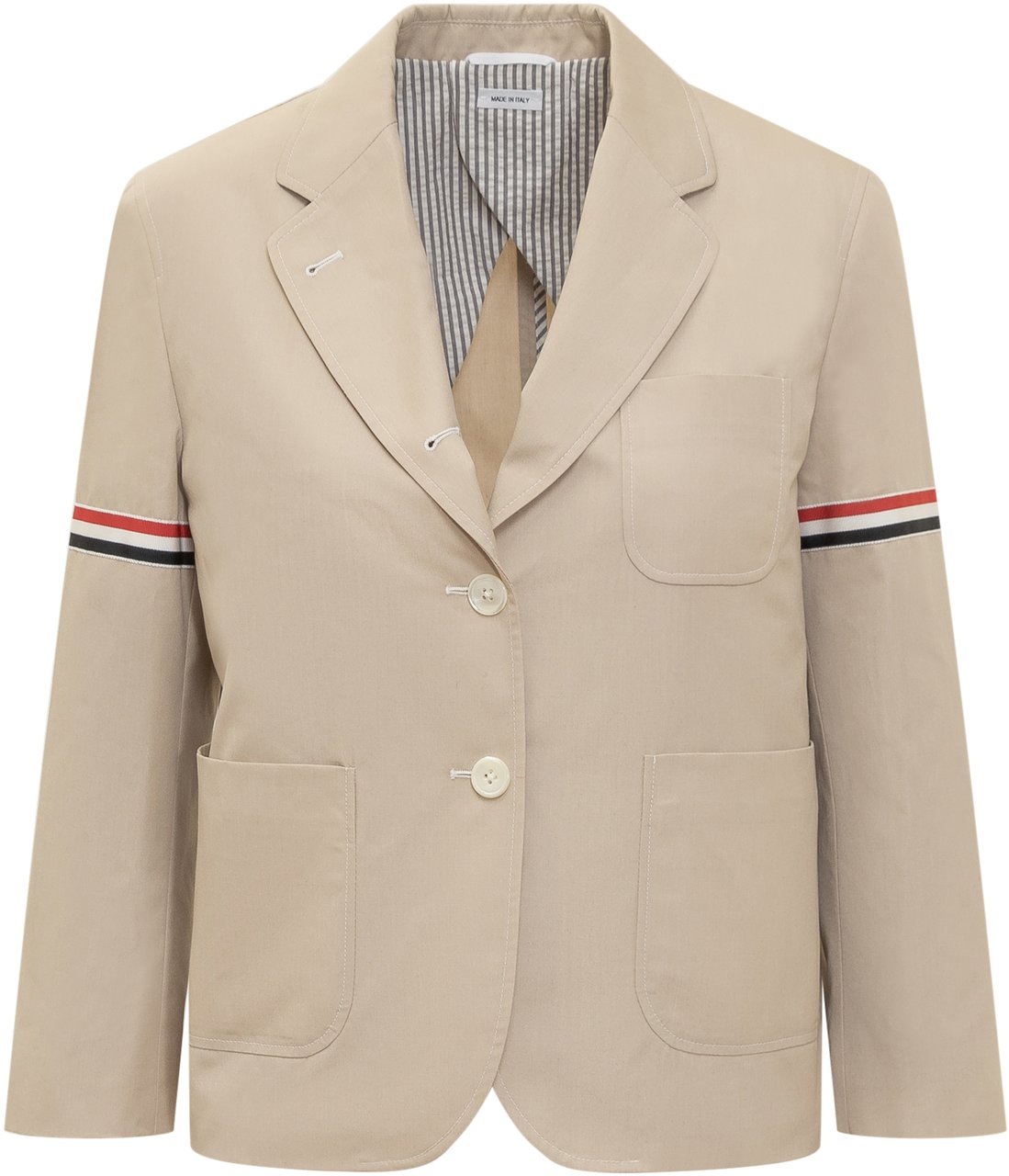 Thom Browne Blazer con Logo RWB Beige