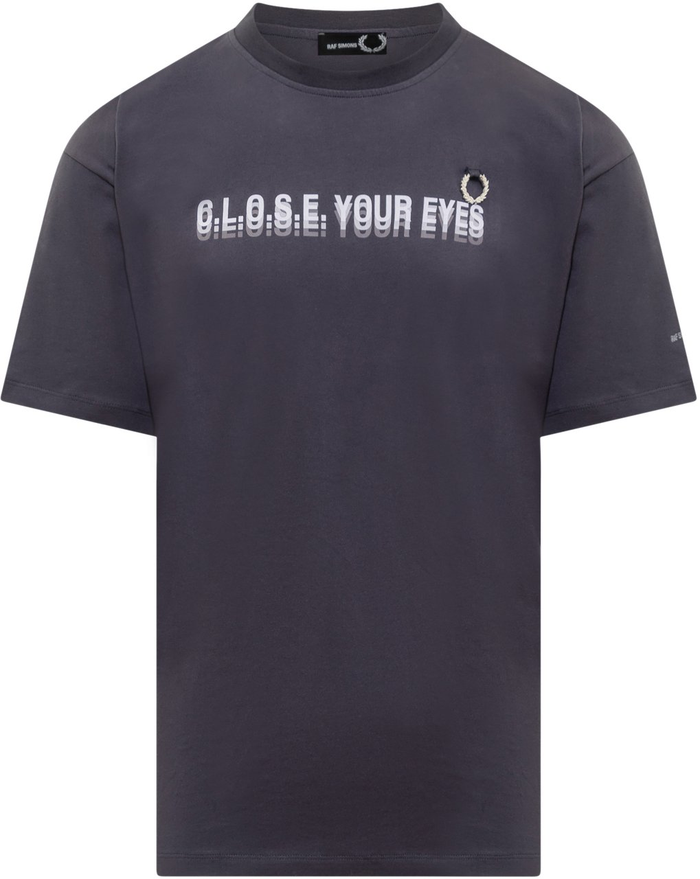 Fred Perry Fred Perry x Raf Simons T-Shirt con Stampa Blauw