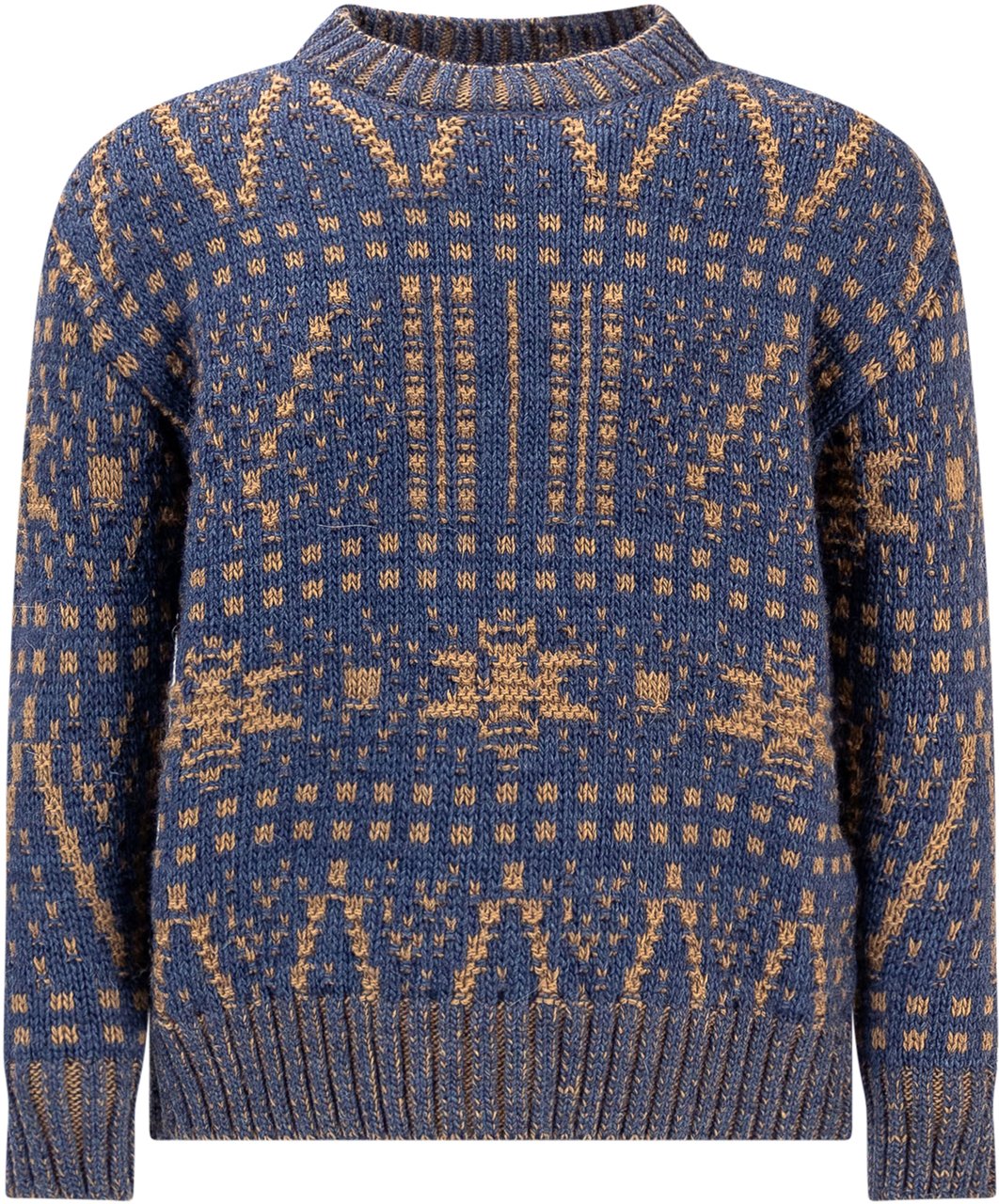 Golden Goose Maglione in Jacquard Blauw