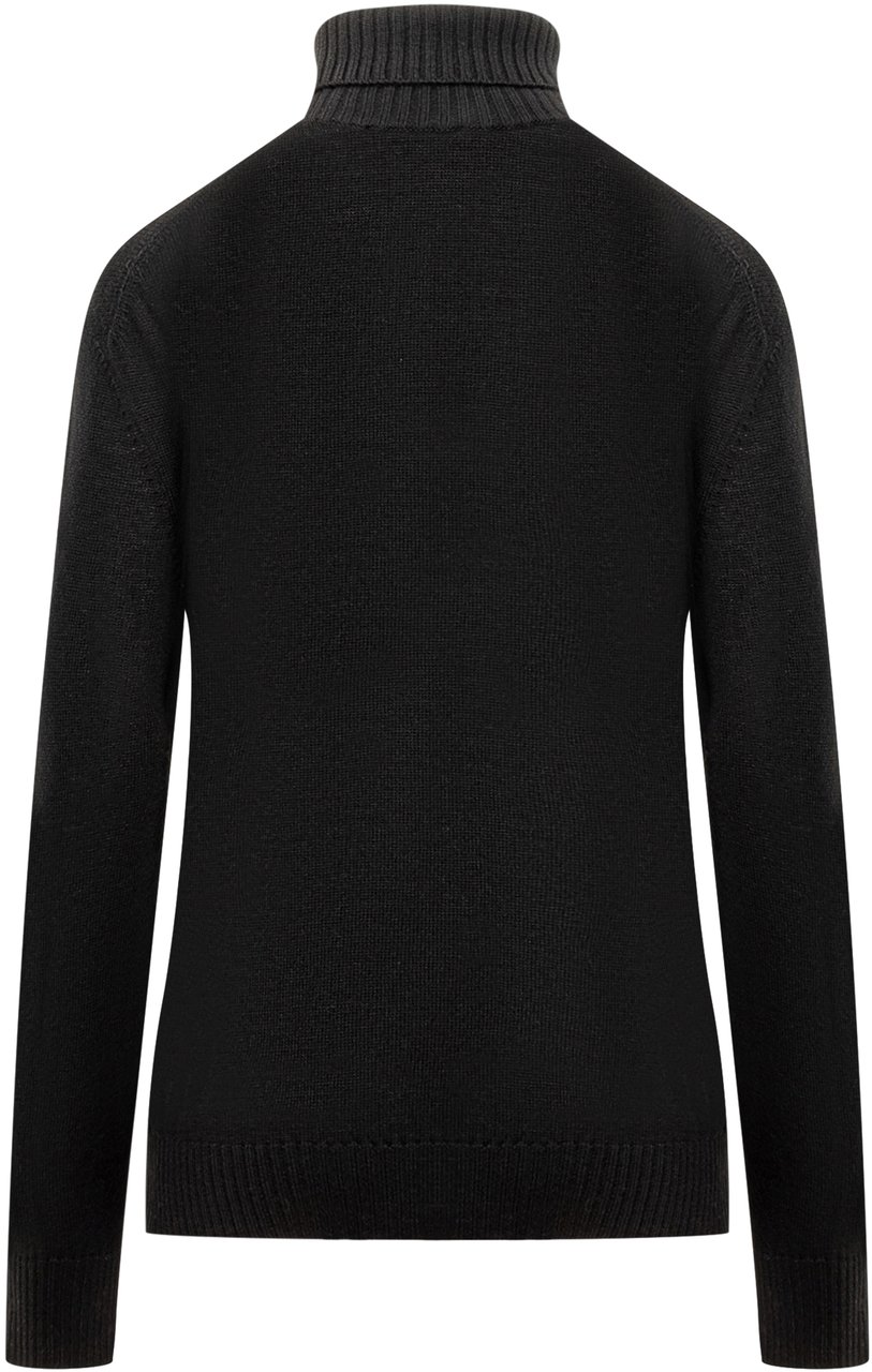 Jil Sander Maglia in Lana con Logo Zwart
