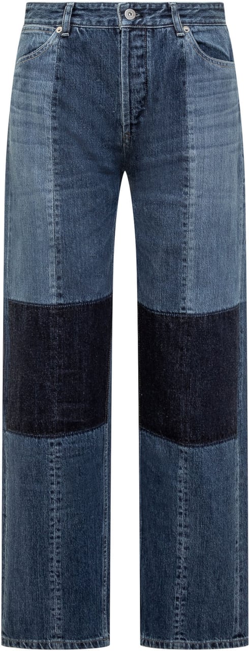Jil Sander Pantalone in Denim Blauw