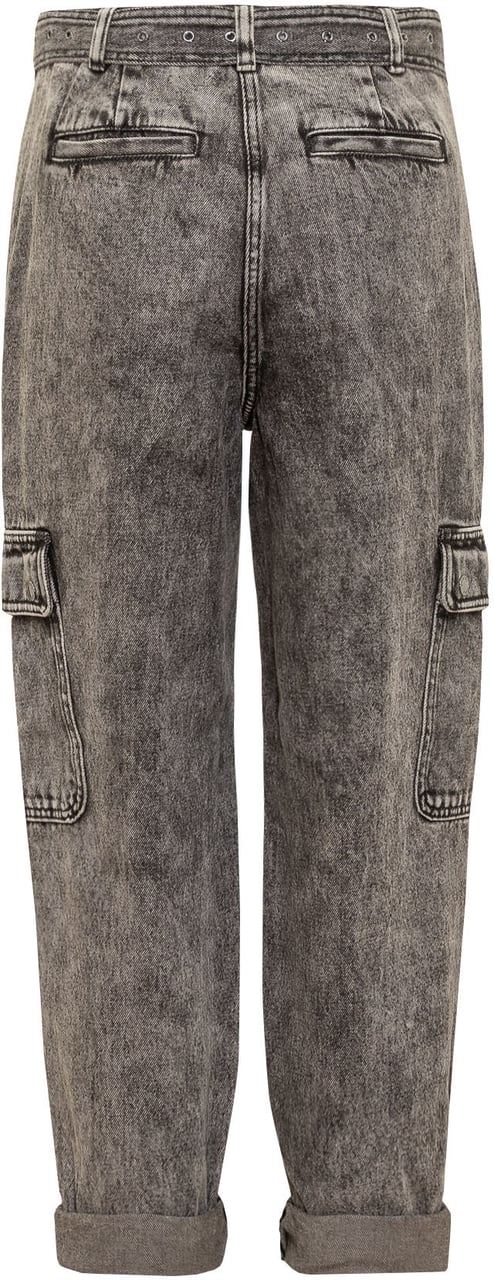 Michael Kors Pantalone Cargo Denim Wash Zwart