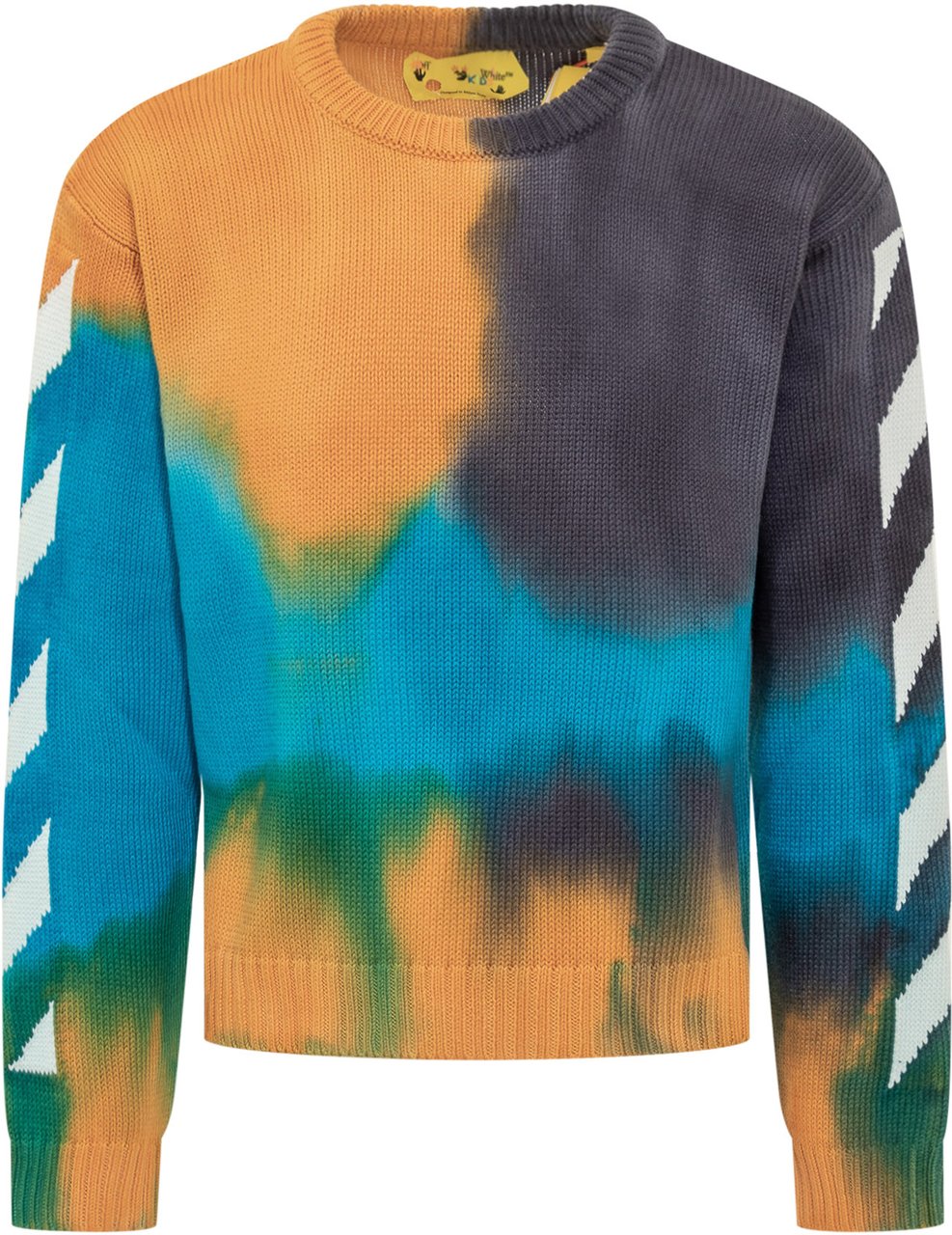 OFF-WHITE Maglione Arrown Tie Dye Blauw