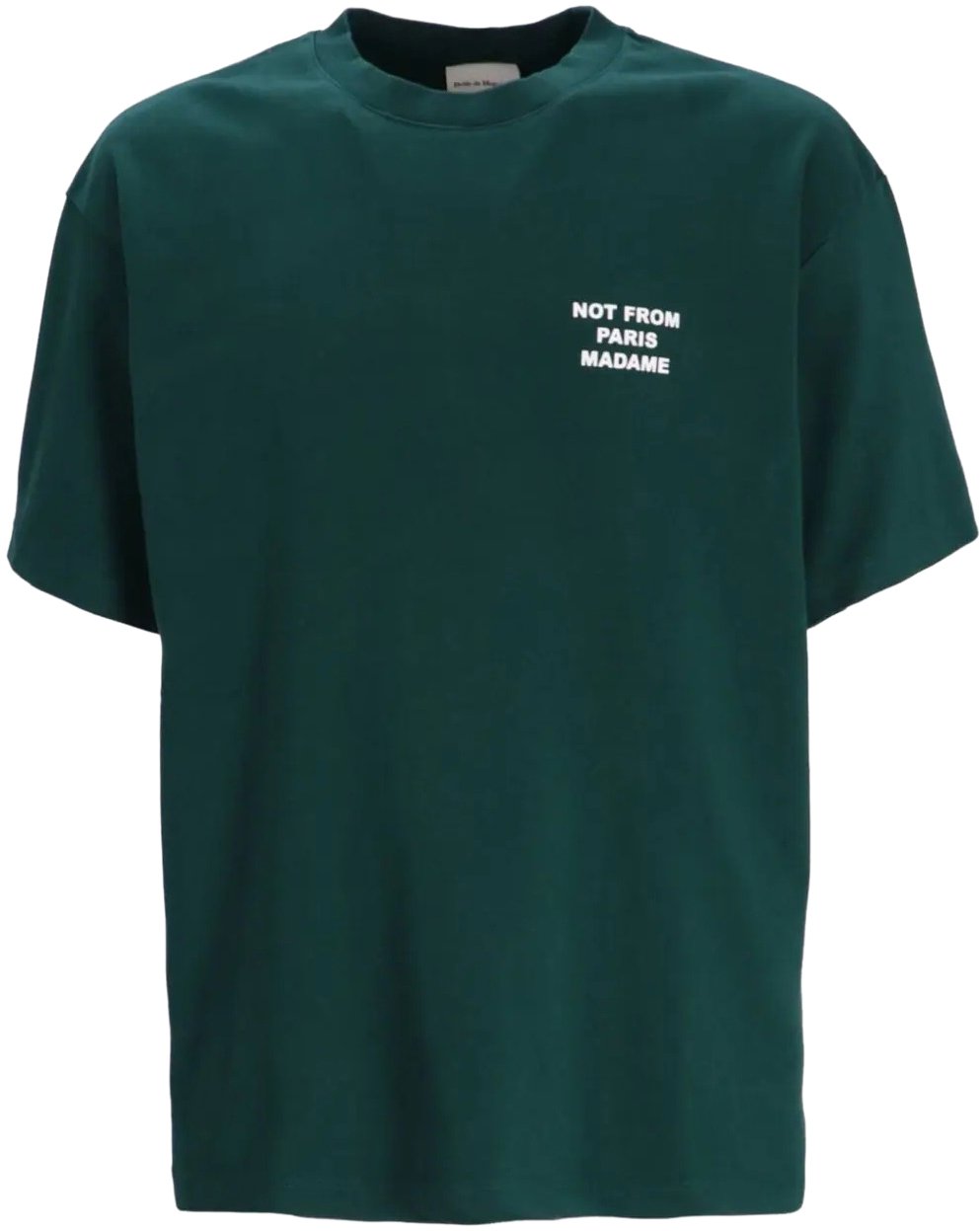 Drôle de Monsieur Heren Slogan T-Shirt Groen Groen