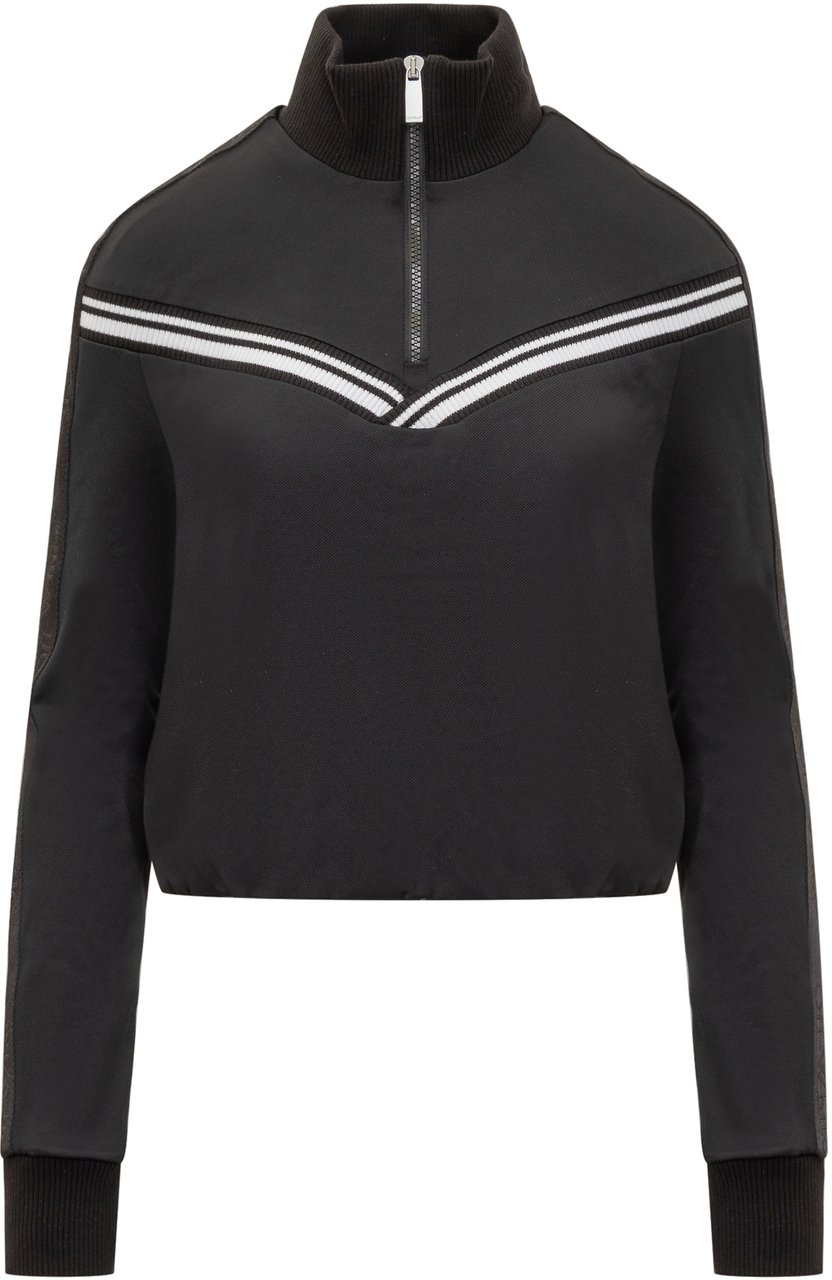 OFF-WHITE Top Sportivo con Bande Logate Zwart