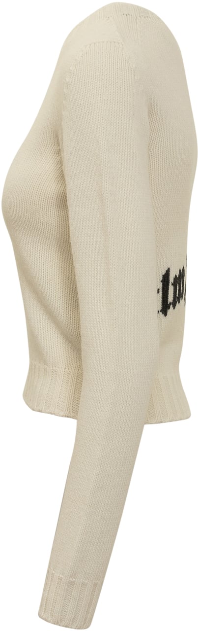 Palm Angels Maglione con Logo Beige