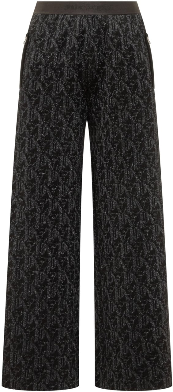 Palm Angels Pantalone PA in Jacquard Zwart